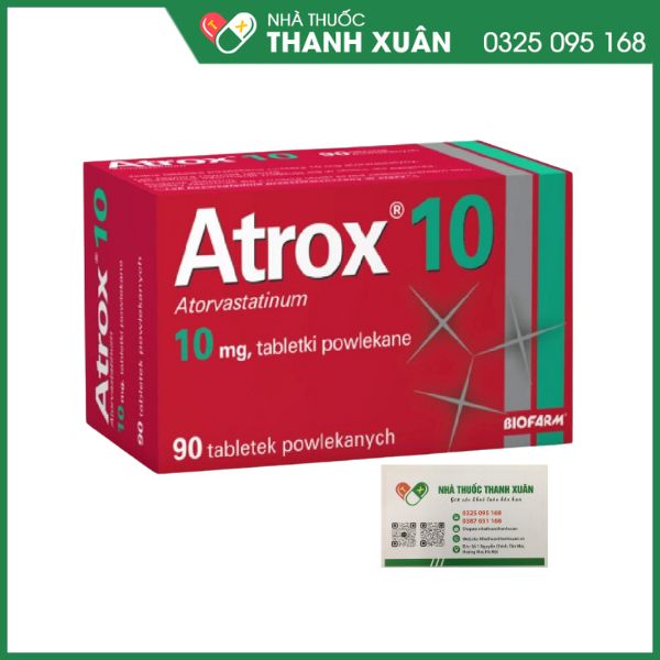 Atrox 10 - Thuốc điều trị tăng cholesterol máu